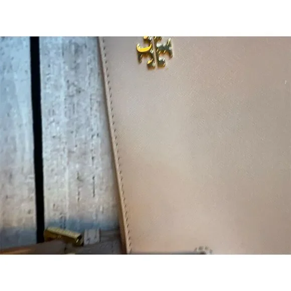 Tory Burch Women's Light Beige Leather Tote Bag Casual Saffaino Blush beautiful - Picture 10 of 14